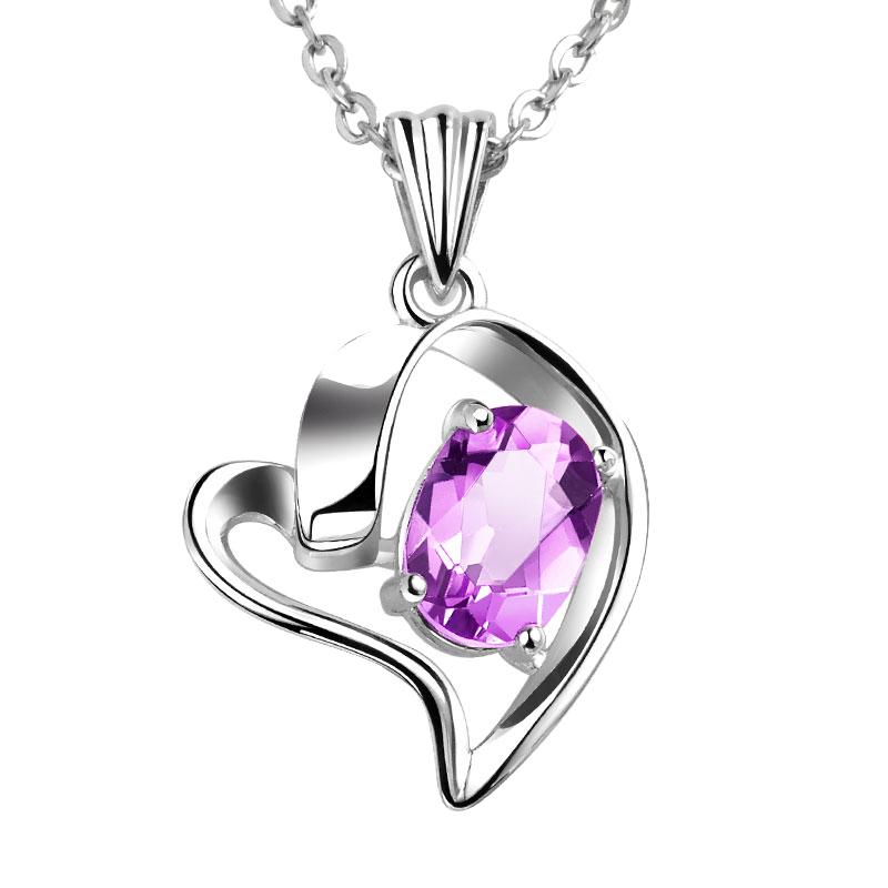 羽兰 紫水晶银项链