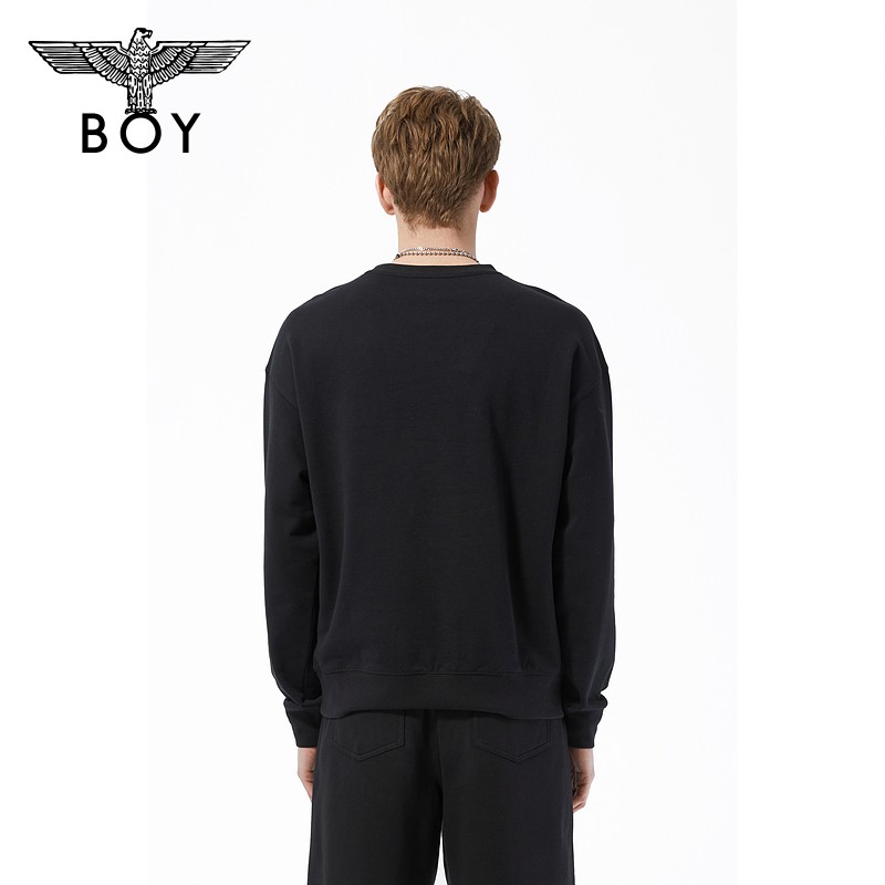 Boylondon long sleeved shirt men's and women's same style 2022 spring and summer new classic logo round neck Pullover Sweater n03026