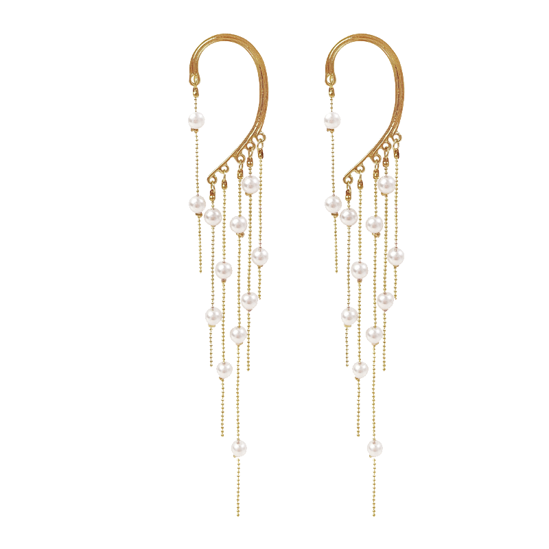 晓色 珍珠流苏耳环