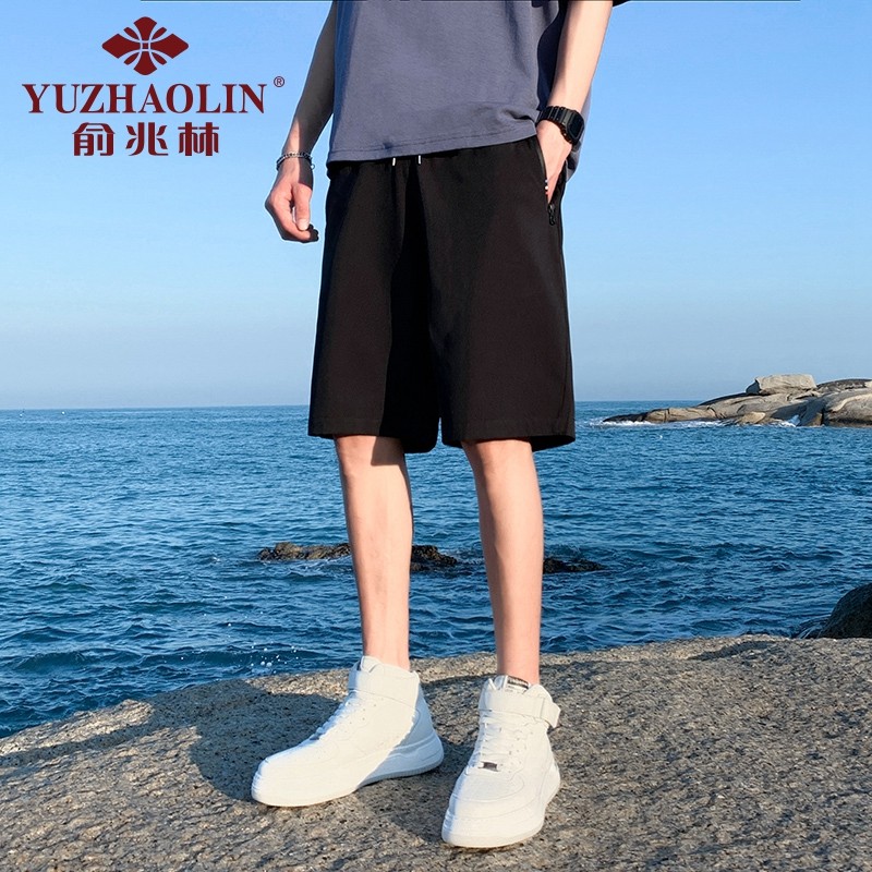 Yuzhaolin shorts men's loose straight work clothes pants men's summer thin sports leisure large shorts straight straight solid beach pants