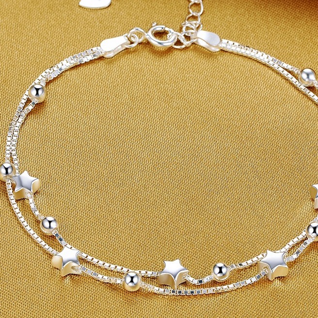 筑梦银 星月银手链