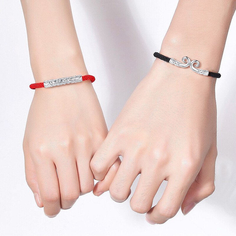 冠带 3D立体祥云花纹 手链