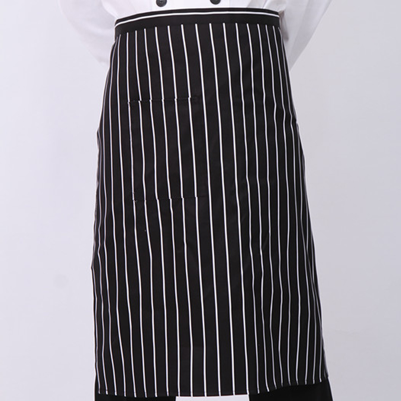 Sanluzhuo CHEF APRON spring and autumn chef dress special apron work apron with pocket half length apron half length hotel catering work DRESS APRON men and women