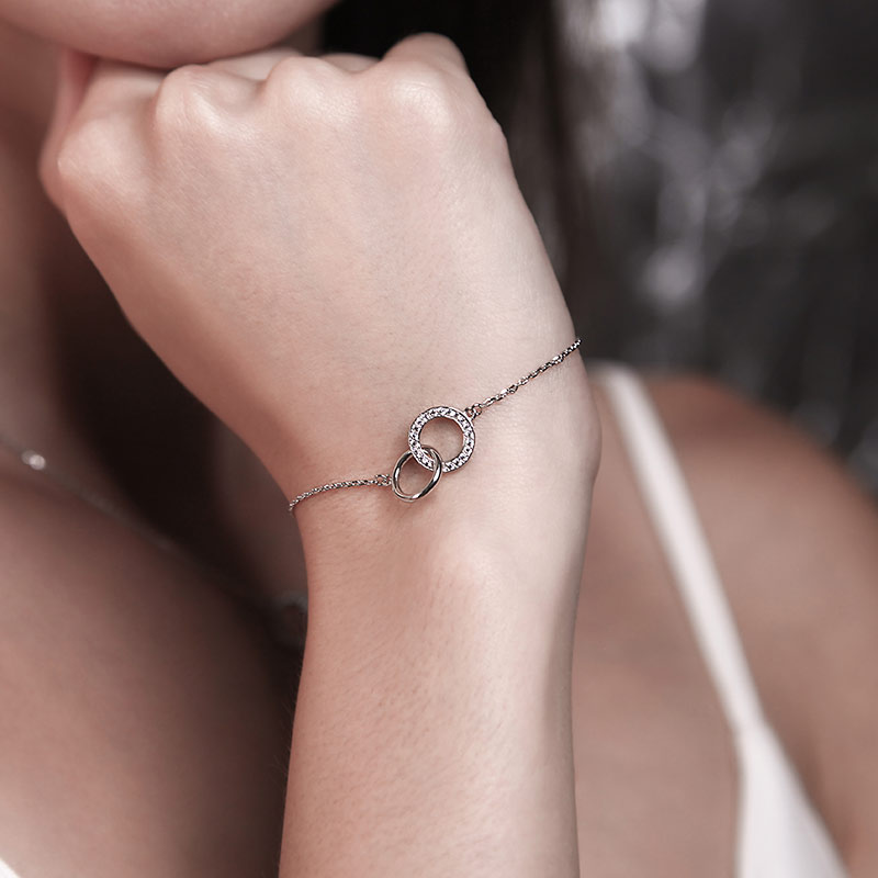 海盗船 女士个性银手链