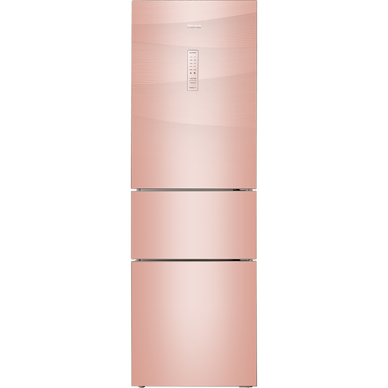 奥马 玫瑰金玻璃门冰箱