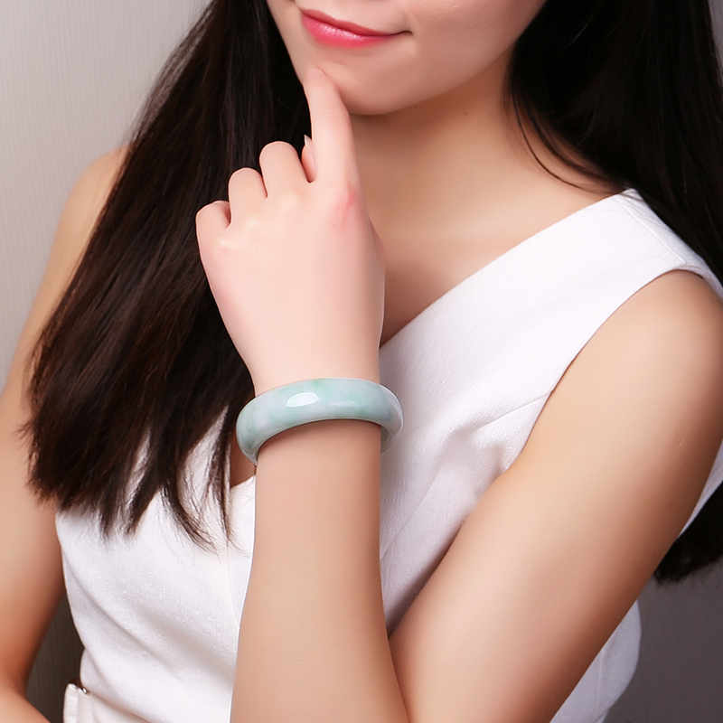 印象眸青翠碧透翡翠手镯