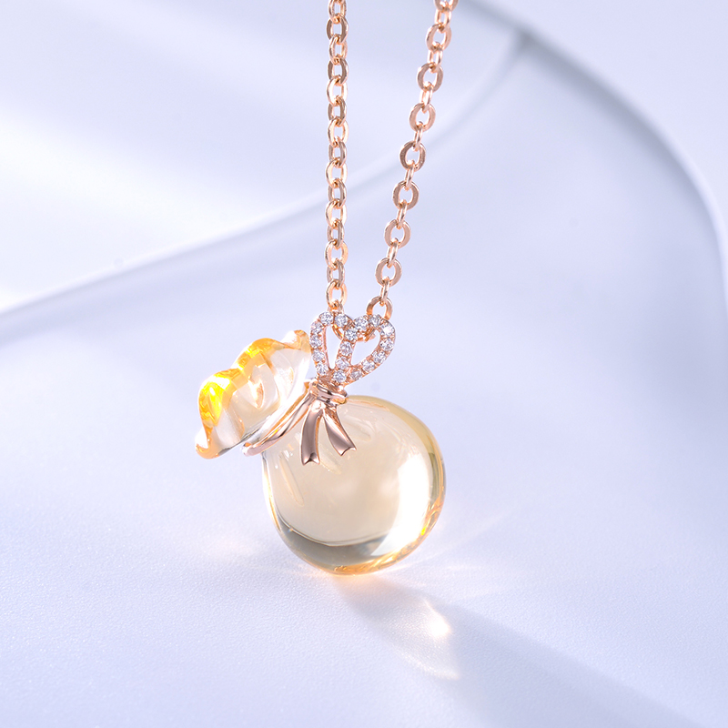 阿梵尼 简约设计水晶项链