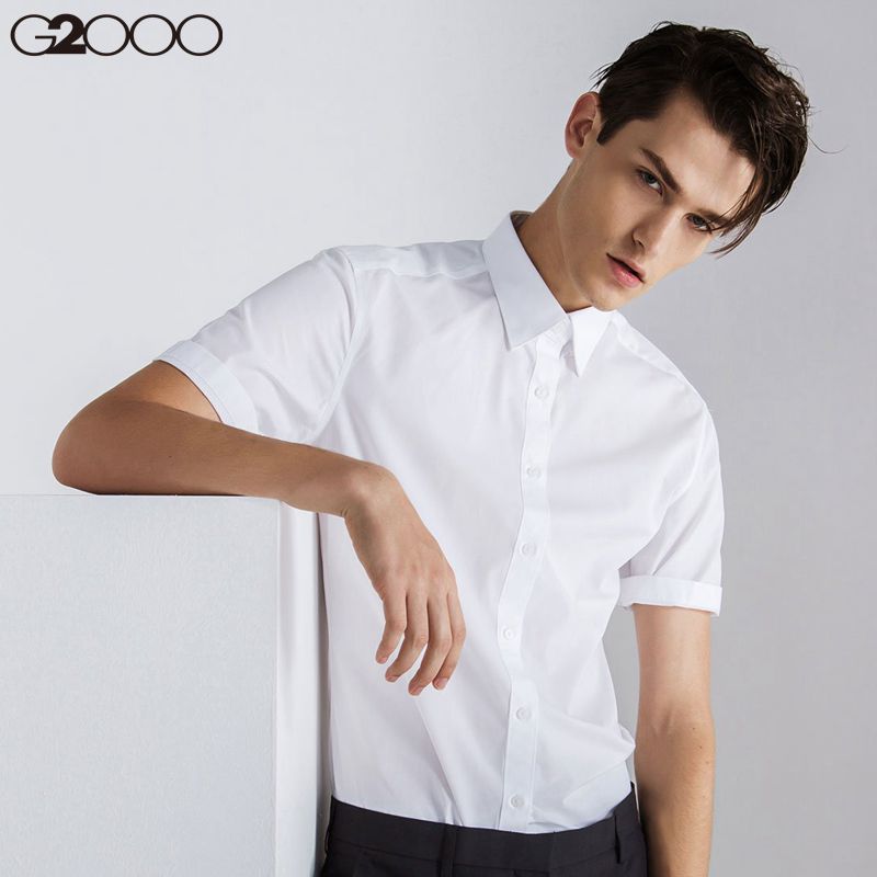 G2000 Business Casual Short Sleeve Shirt Men's spring and summer 2017 new anti wrinkle work clothes thin men's shirt summer wear
