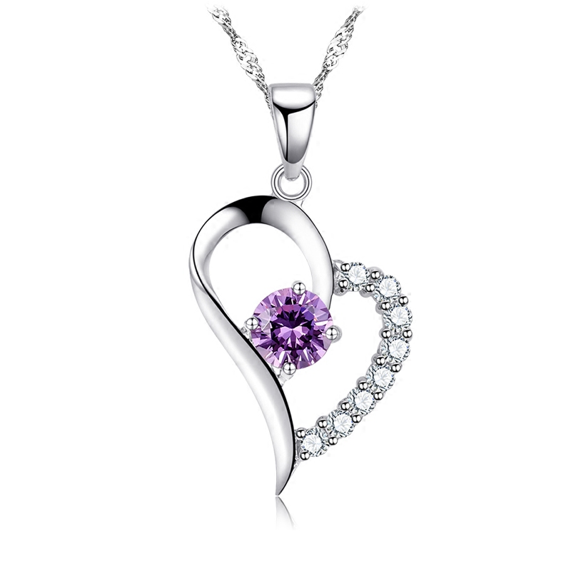 欧洛西 紫色心扉吊坠