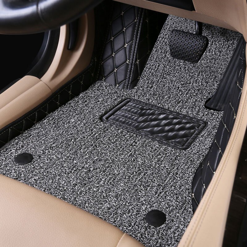 途睿 全包围黑灰丝圈汽车脚垫