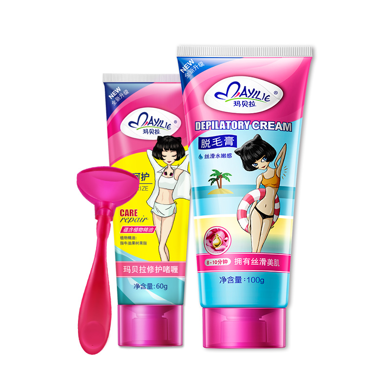 玛贝拉脱毛膏修护啫喱套装