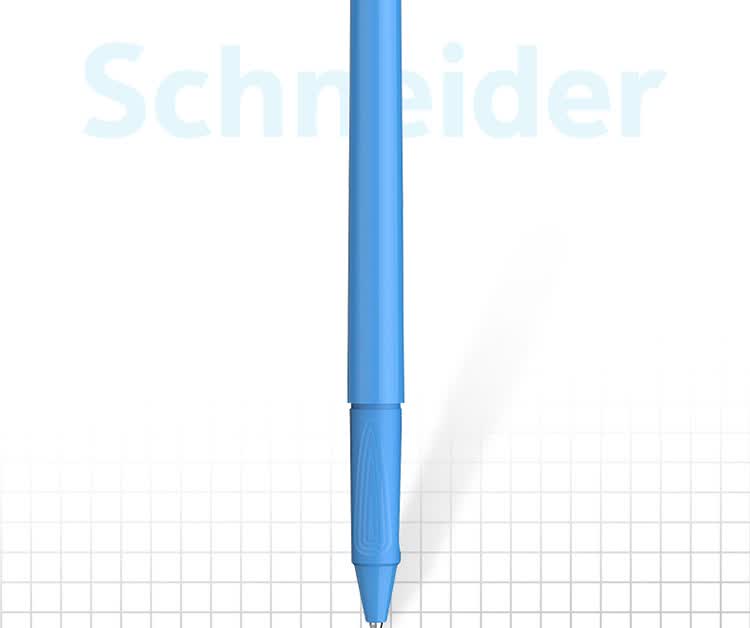 Schneider Ballpoint Pen for Students And Office Use, Refillable with Replaceable Cartridge, German Import Rollerball Pen, 0.5mm BK406R Turkish Blue 4