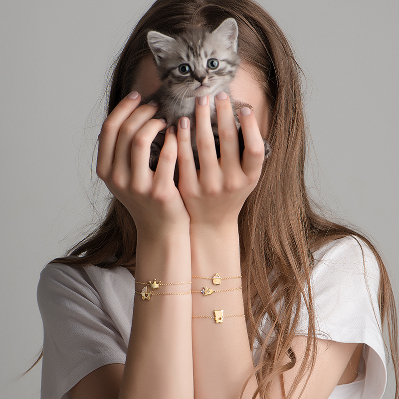 何方珠宝纯银简约手链