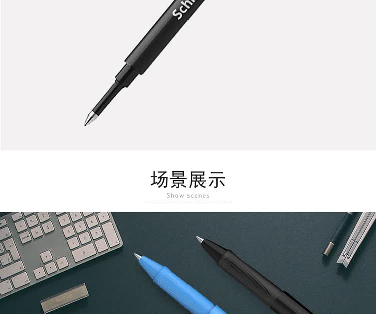 Schneider Ballpoint Pen for Students And Office Use, Refillable with Replaceable Cartridge, German Import Rollerball Pen, 0.5mm BK406R Turkish Blue 12