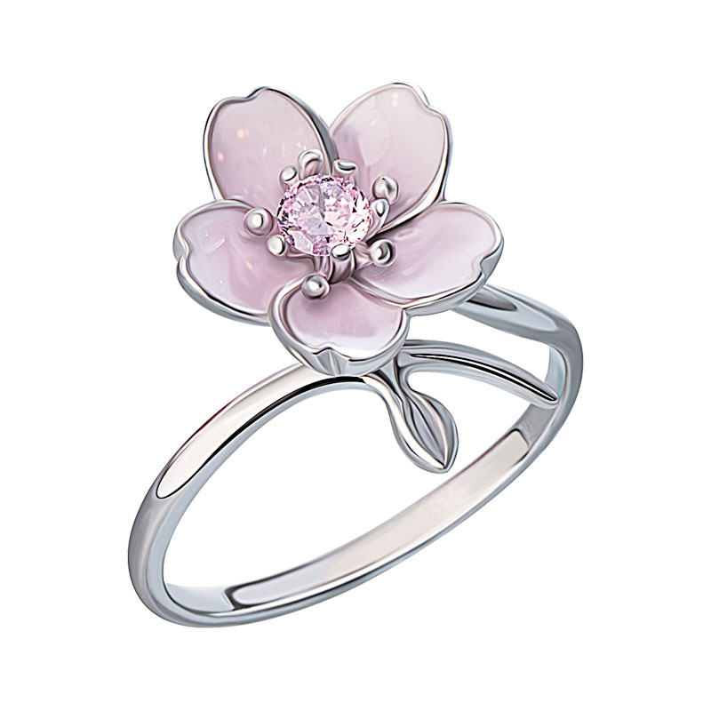 海盗船气质甜美樱花戒指