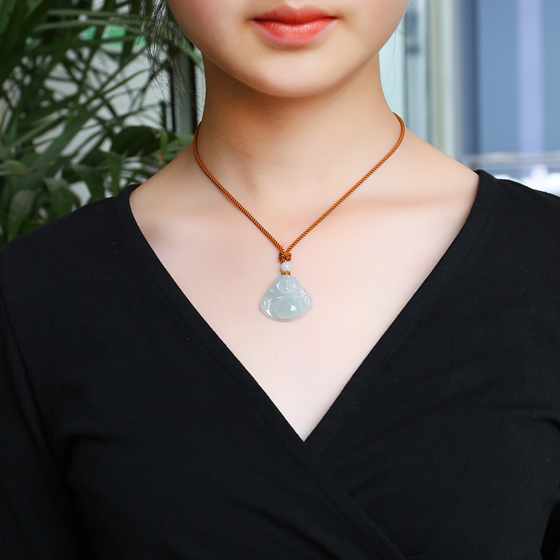 净心石 翡翠玉佛吊坠