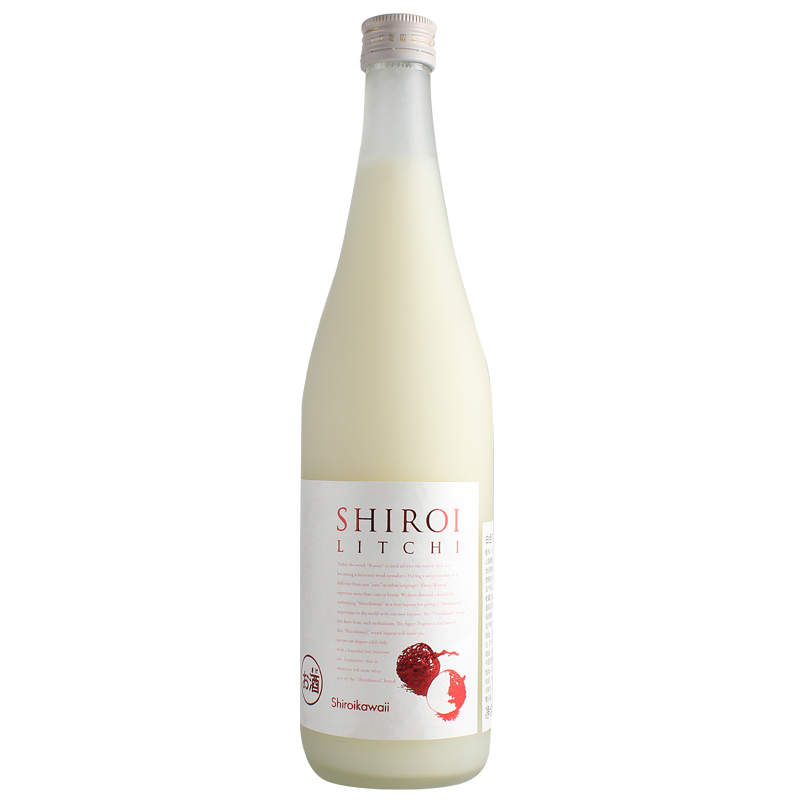 白色可爱果味牛奶酒