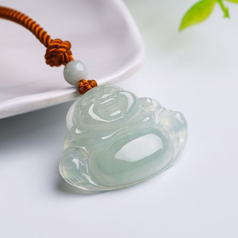 净心石 翡翠玉佛吊坠