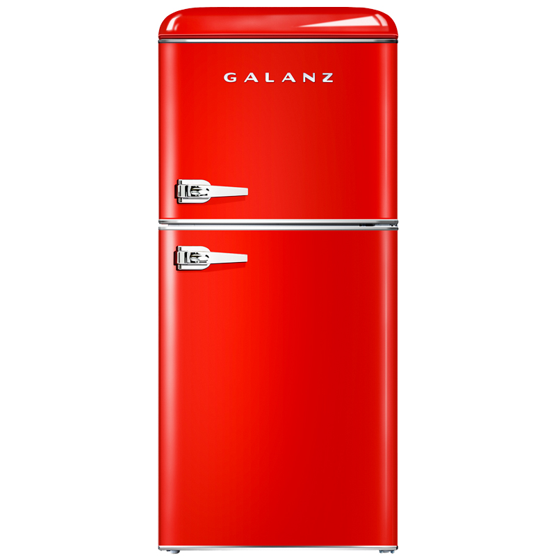 格兰仕 双开门迷你复古冰箱