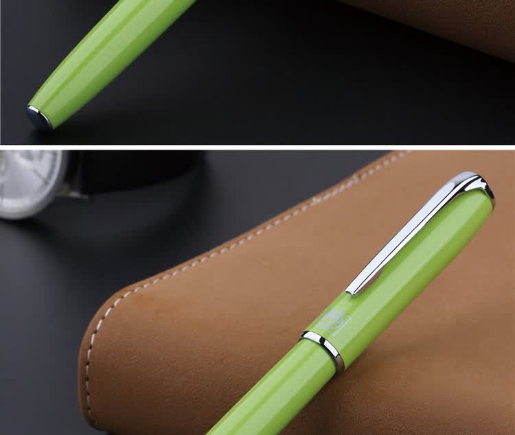 Pimio Fountain Pen, Signature Pen, Financial Extra Fine 0.38mm, Business Office Gift, Adult Student Calligraphy Practice, Birthday Gift for Men And Women, 916 Light Green Color 11