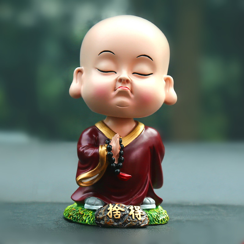迪加伦 创意小和尚汽车摆件
