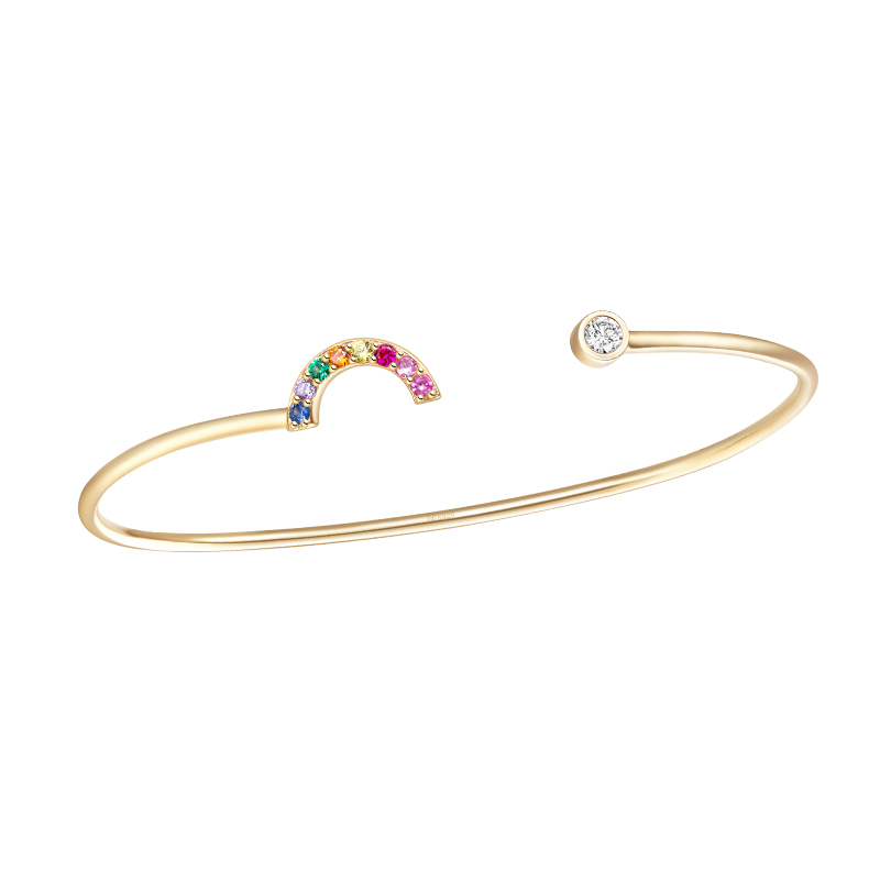 何方珠宝 彩虹925银手链