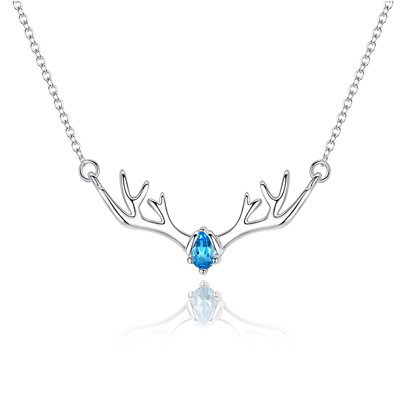 一鹿有你 麋鹿纯银项链