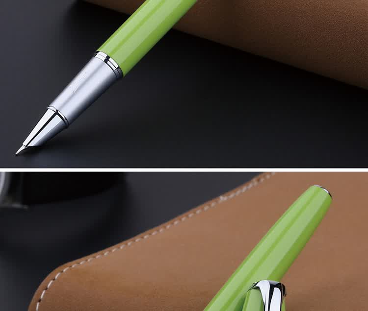 Pimio Fountain Pen, Signature Pen, Financial Extra Fine 0.38mm, Business Office Gift, Adult Student Calligraphy Practice, Birthday Gift for Men And Women, 916 Light Green Color 12