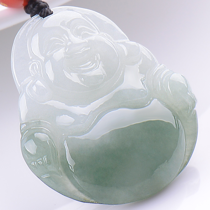 千载一玉 油绿弥勒佛公玉坠