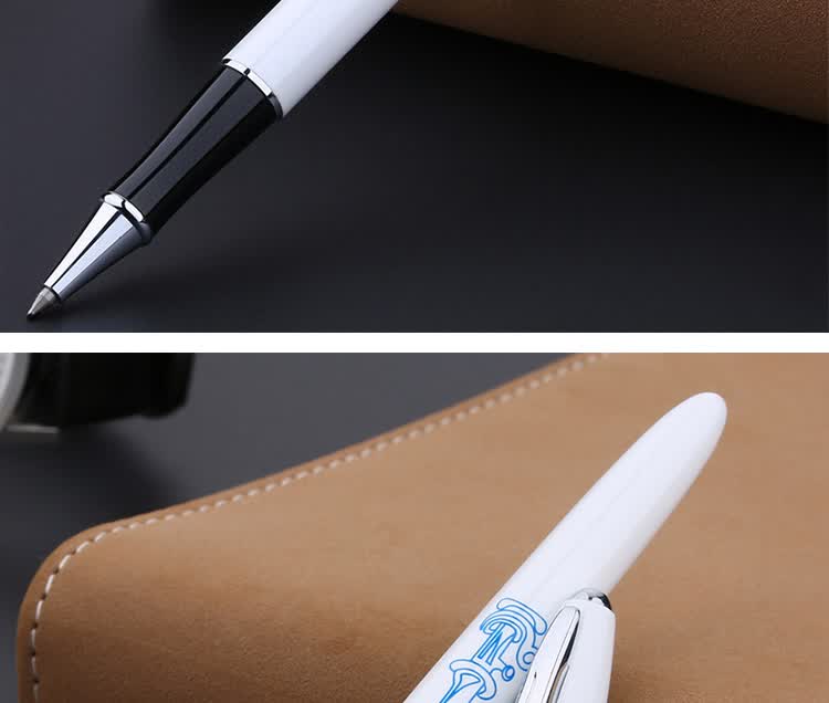 Pimio Ballpoint Pen, Signature Pen for Business And Office Use, Mid-Autumn Festival Gift for Adults, Signature Pen for Students' Handwriting Practice, 0.5mm, 605 Porcelain White 6