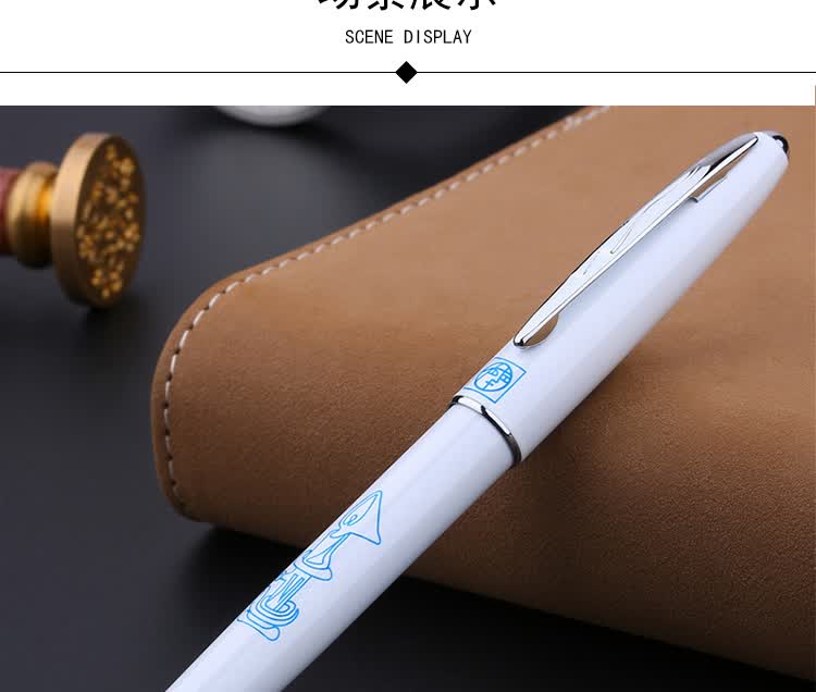 Pimio Ballpoint Pen, Signature Pen for Business And Office Use, Mid-Autumn Festival Gift for Adults, Signature Pen for Students' Handwriting Practice, 0.5mm, 605 Porcelain White 4
