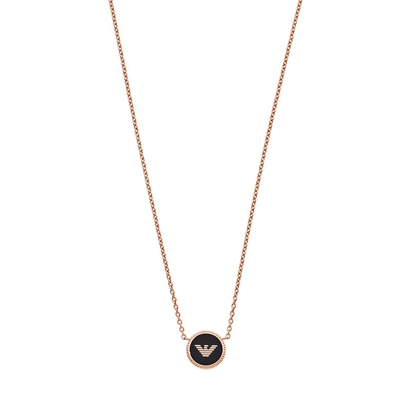 阿玛尼 玫瑰金鹰标项链