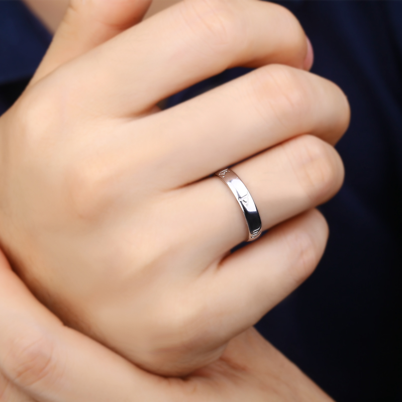 意罗 六字真言韩版戒指