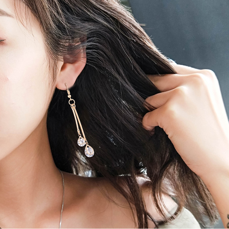 都来美 金色流苏耳钉