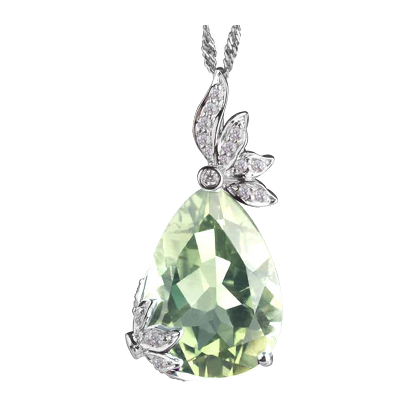 羽兰绿水晶吊坠