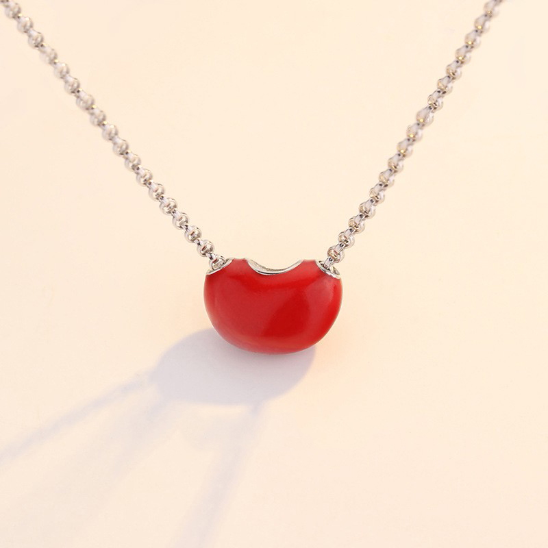 沫兰 相思红豆项链