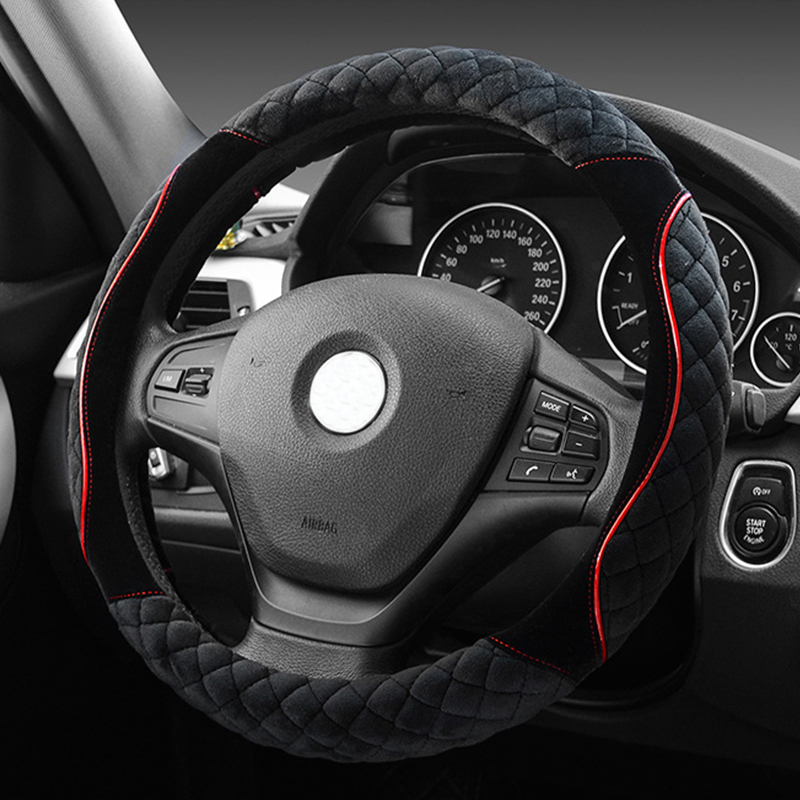 美环宇 短毛绒汽车方向盘套
