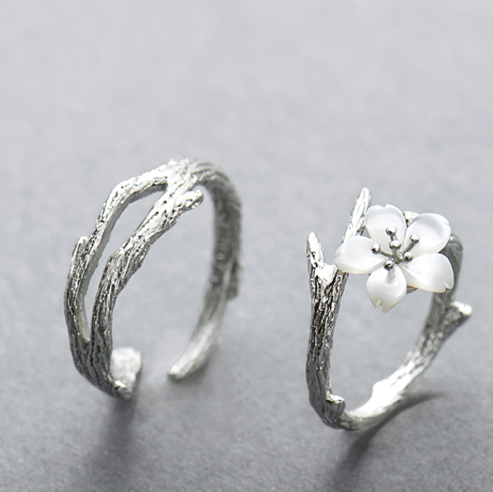 花芽 雪樱花情侣戒指