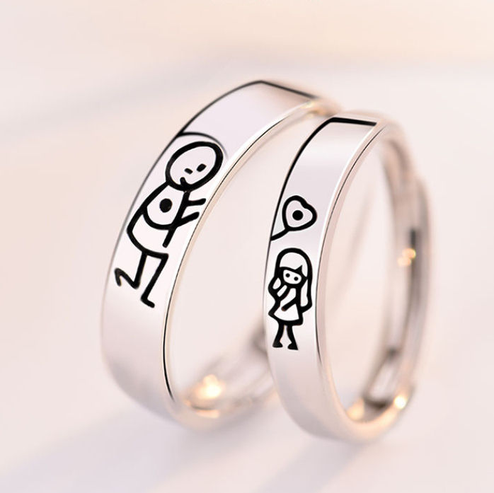 卡蒂罗 日韩版学生时尚对戒