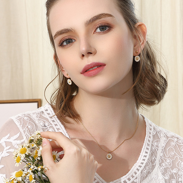 T400 小雏菊小清新项链