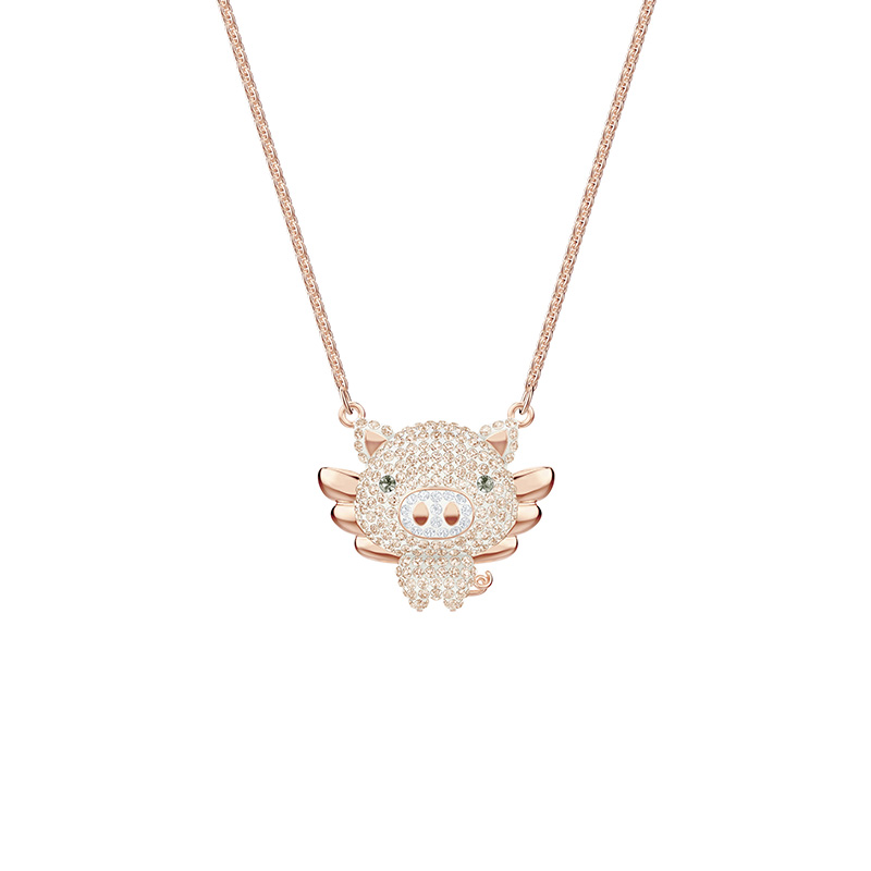 施华洛世奇 可爱飞小猪项链
