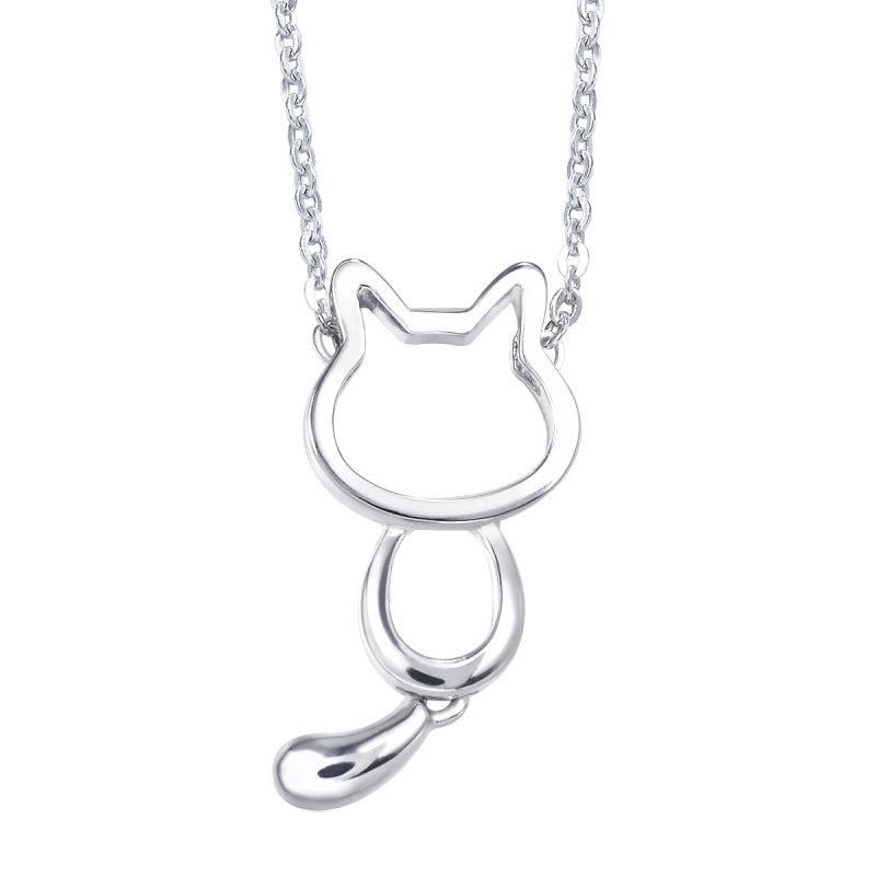 周生生 白金小猫项链