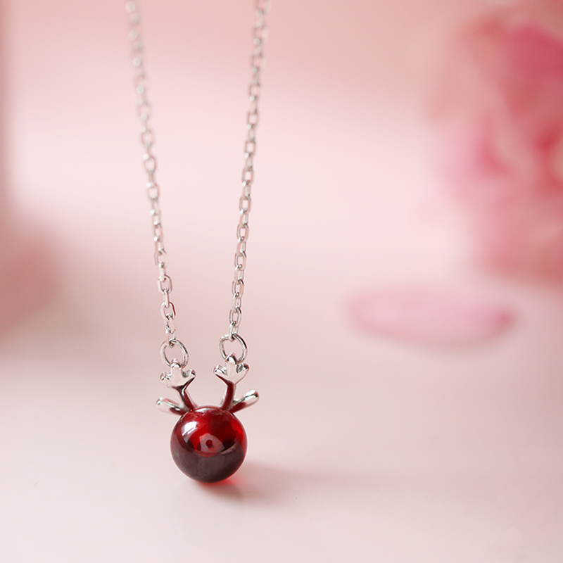 zzzsyzxl 鹿角纯银项链