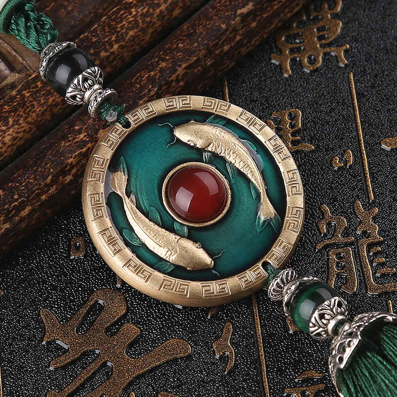 车小伴纯铜珐琅汽车挂件