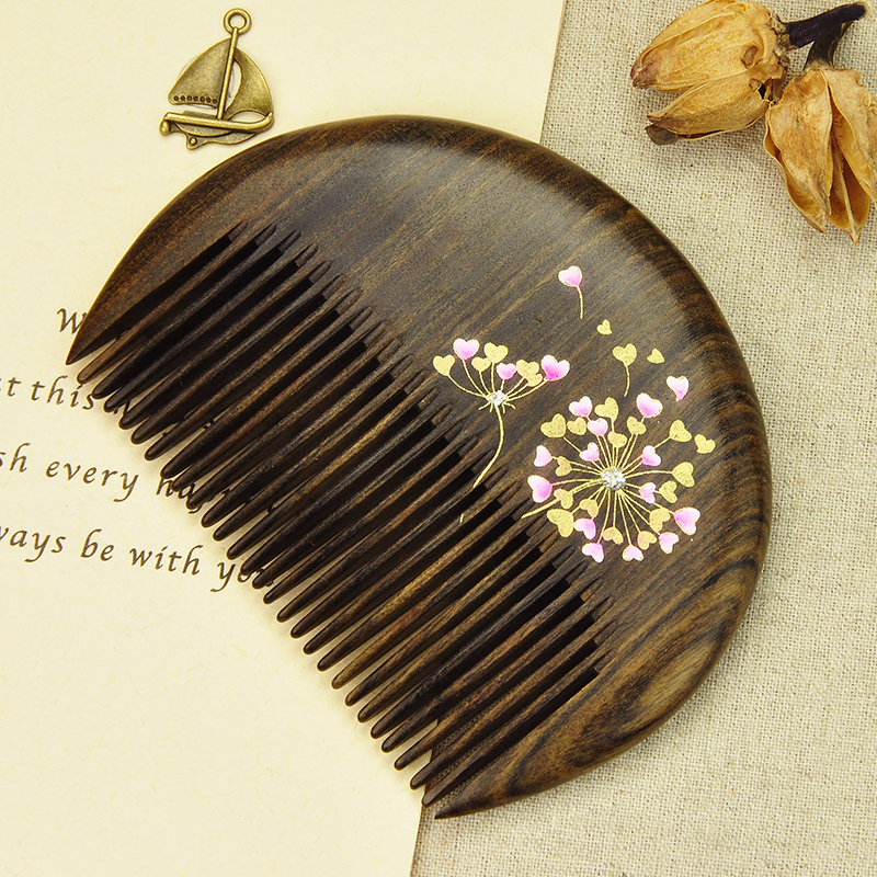 虞美人 蒲公英半圆木梳