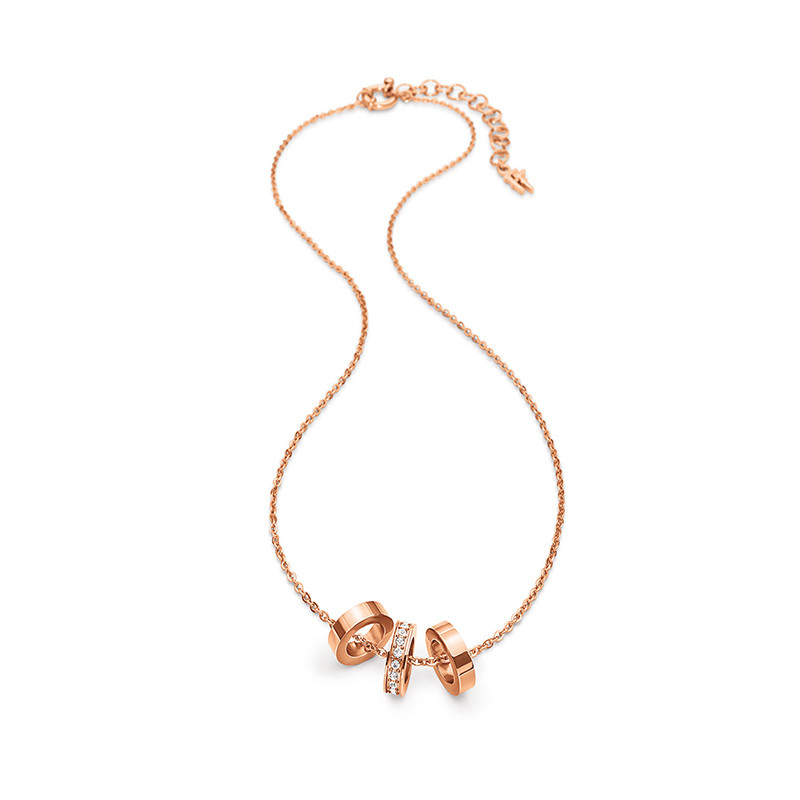 芙丽芙丽 经典圆环玫瑰金项链