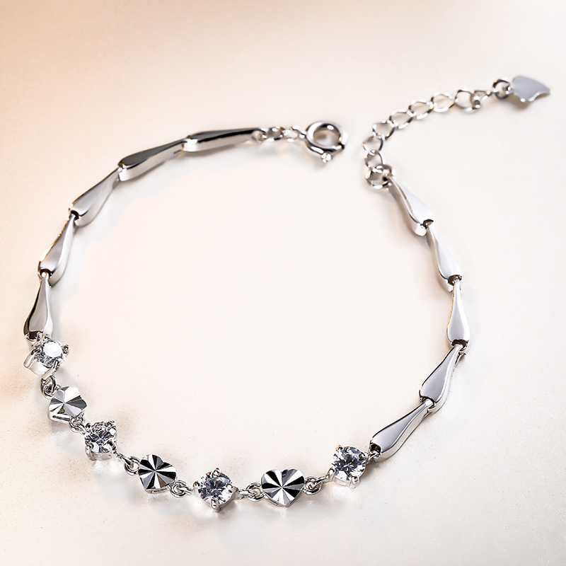 T400 女士百搭银手链