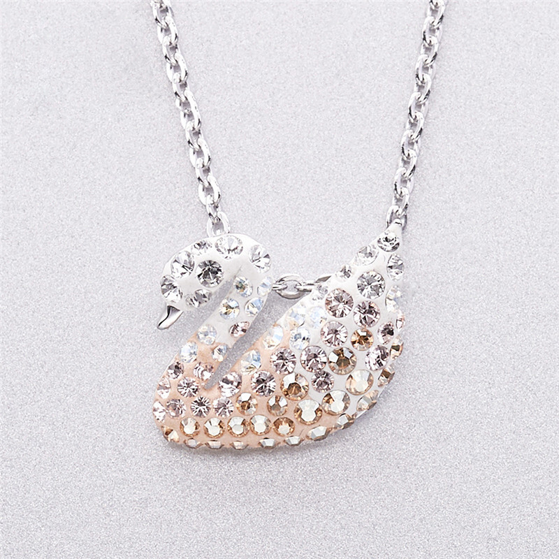施华洛世奇天鹅渐变小天鹅项链