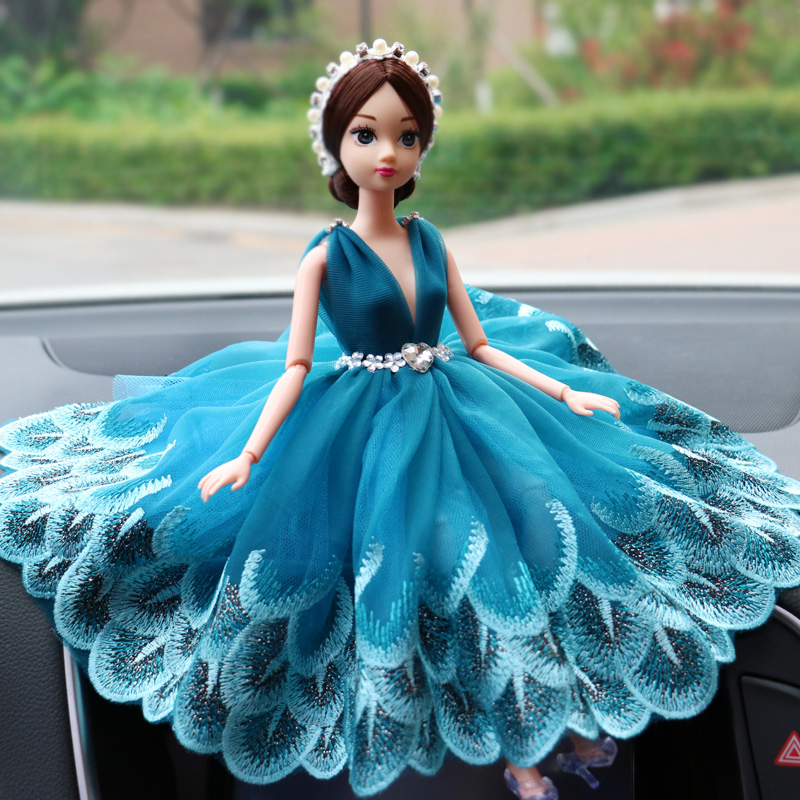 女神娃娃 孔雀湖蓝款汽车摆件