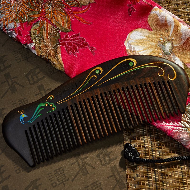 谭木匠 雀翎二漆艺梳礼盒